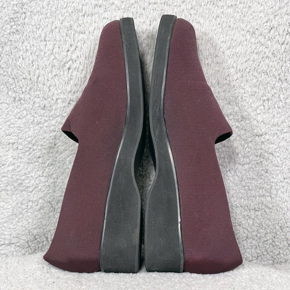 LL Bean Womens Size 6.5 Slip On Loafers Shoes Maroon Burgundy Comfort 05940 - Picture 6 of 9
